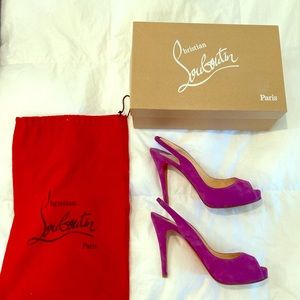 Christian Louboutin Suede Lady Slingback Heel